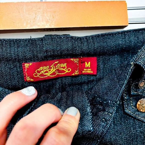 ONE5ONE Dark  blue denim skirt - Picture 6 of 8